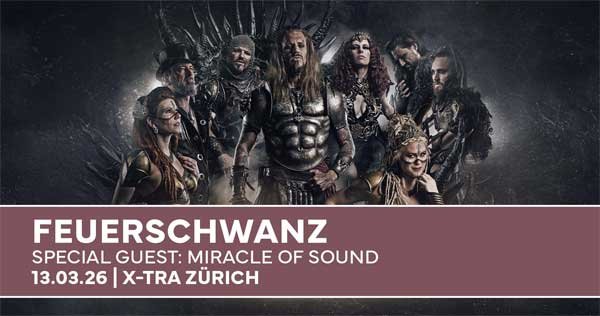 Gewinnt hier 2x2 Eintritte für FEUERSCHWANZ in Zürich!