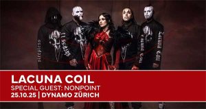 Wie wäre es, 2x2 Eintritte für LACUNA COIL in Zürich zu gewinnen?