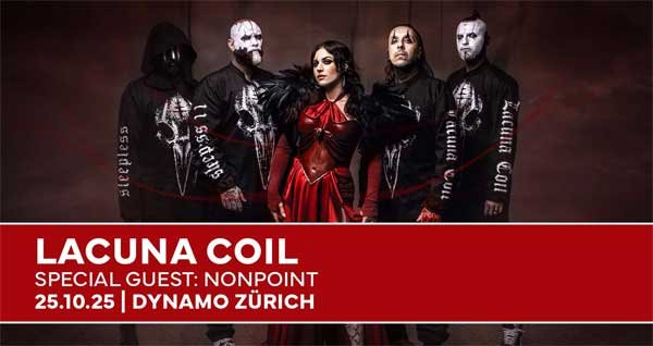 Wie wäre es, 2x2 Eintritte für LACUNA COIL in Zürich zu gewinnen?