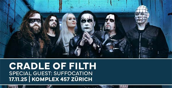 Gewinnt 2x2 Eintritte für CRADLE OF FILTH in Zürich!